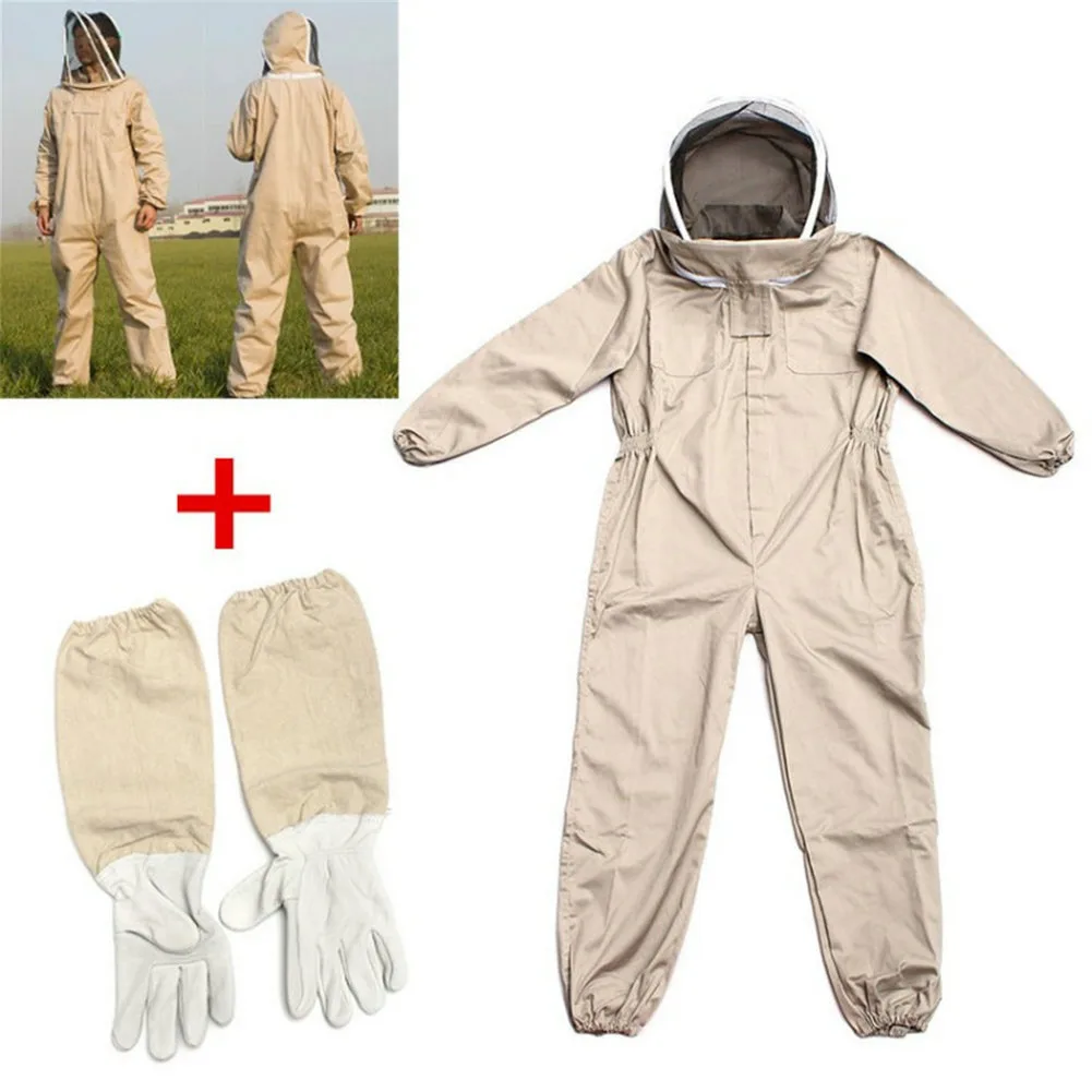 Full Body Beekeeping Clothing Professional Beekeepers Bee Protection Beekeeping Suit Safty Hat Dress All Body Equipment