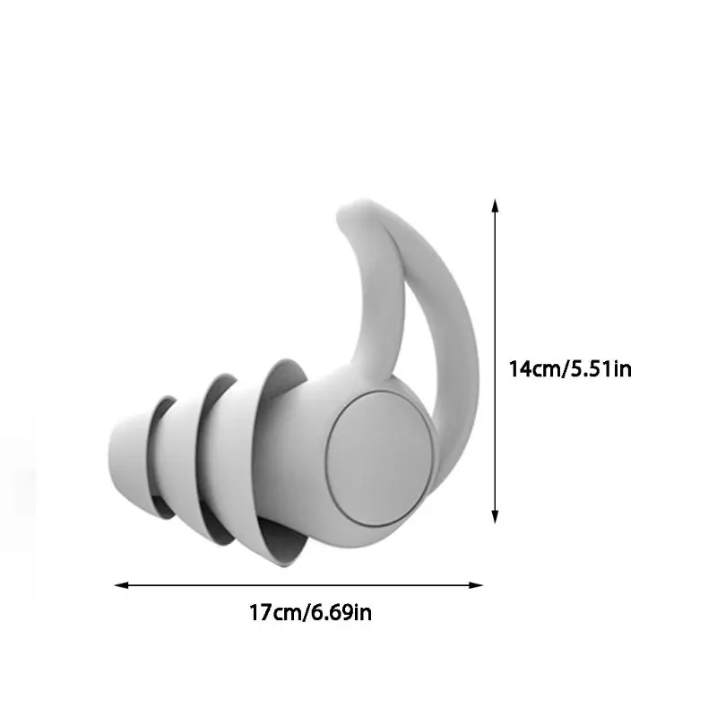 1Pair Soft Silicone Ear Plugs Tapered Noise Reduction Earplugs Sleep Sound Insulation Ear Protector 2/3 Layers