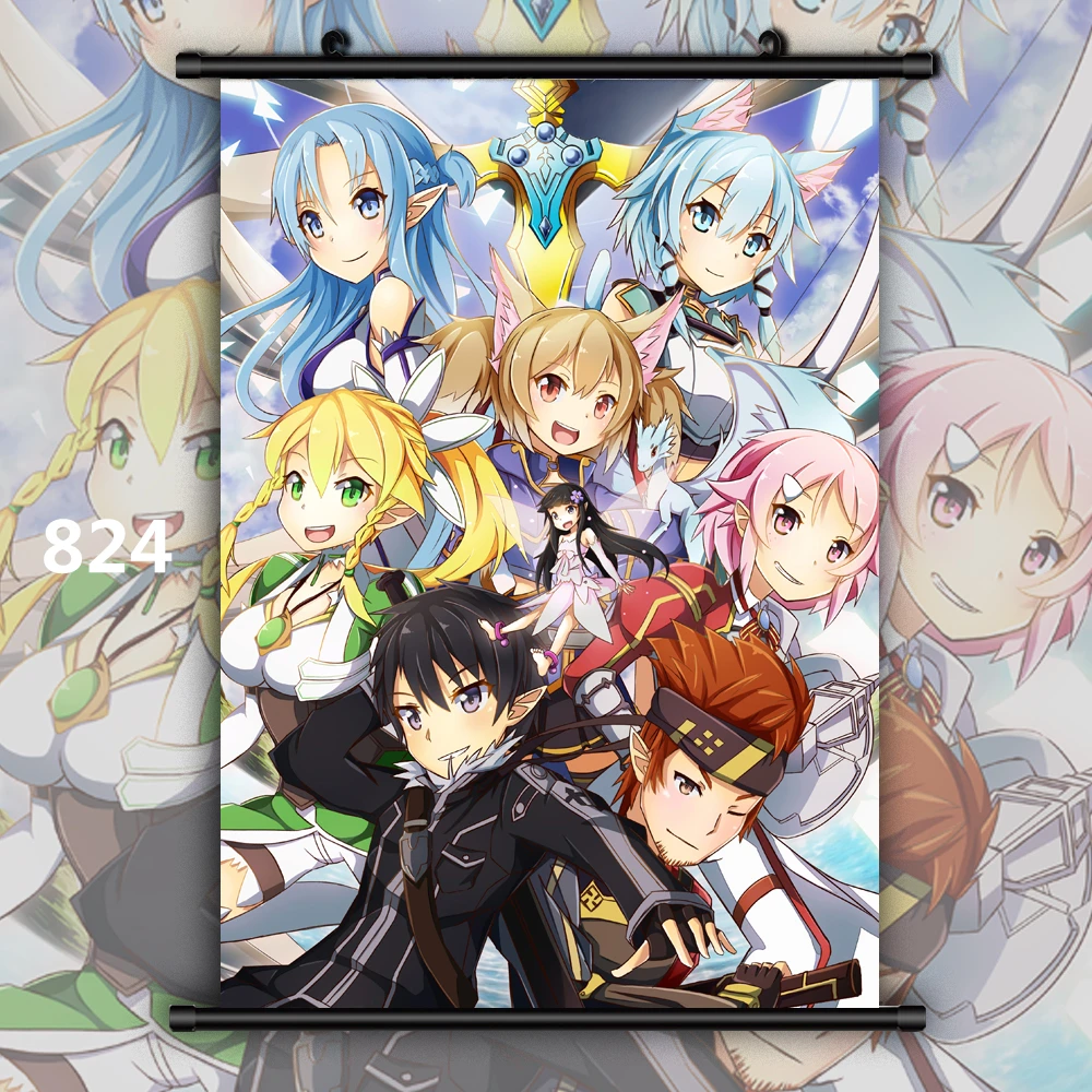 Sword Art Online Anime Poster Style Anime Posters Canvas Painting Wall Decor Wall Art Picture for Living Room Decor Home Decor