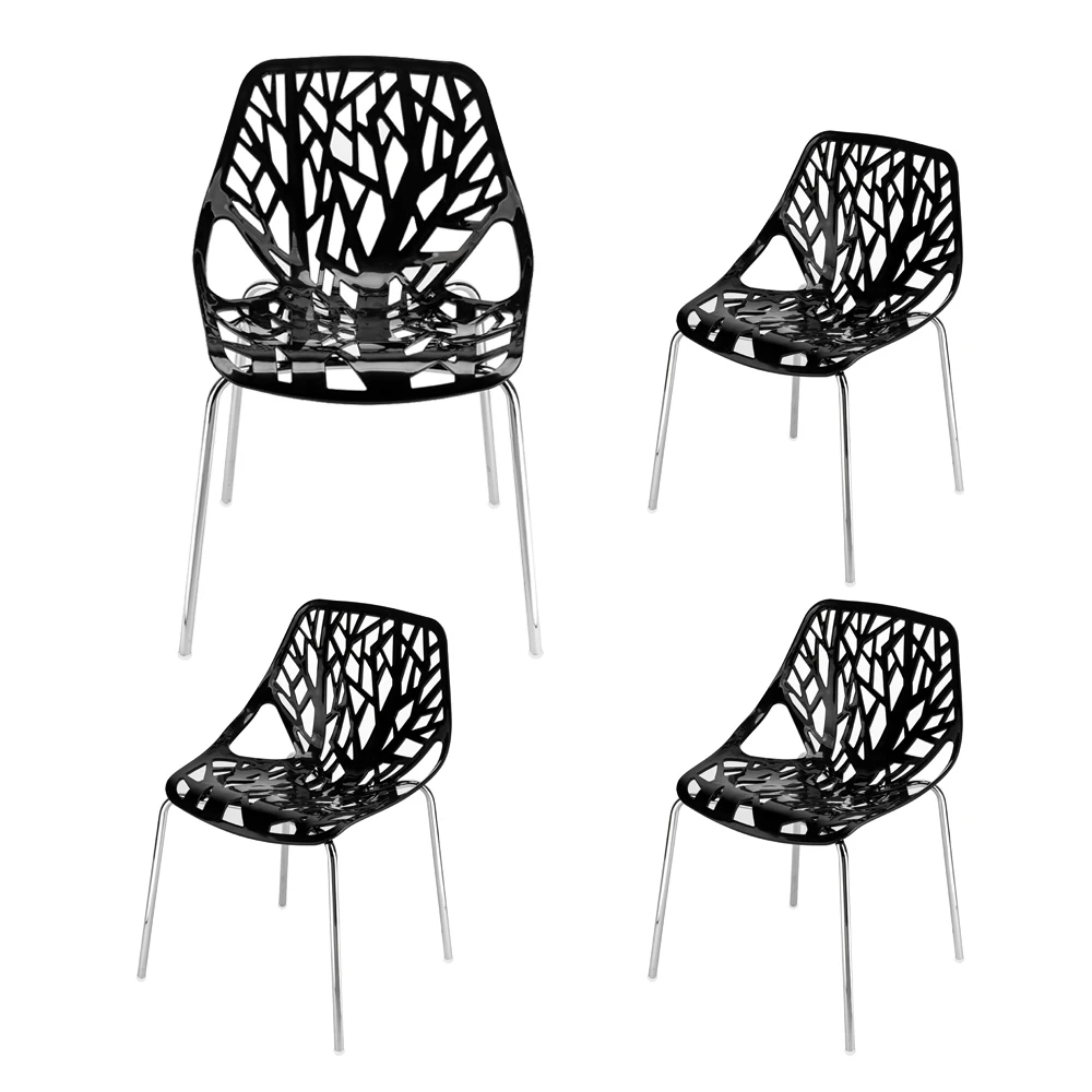 Two Colors 4pcs Bird's Nest Style Lounge Chair Dining Chairs  US Warehouse  In Stock