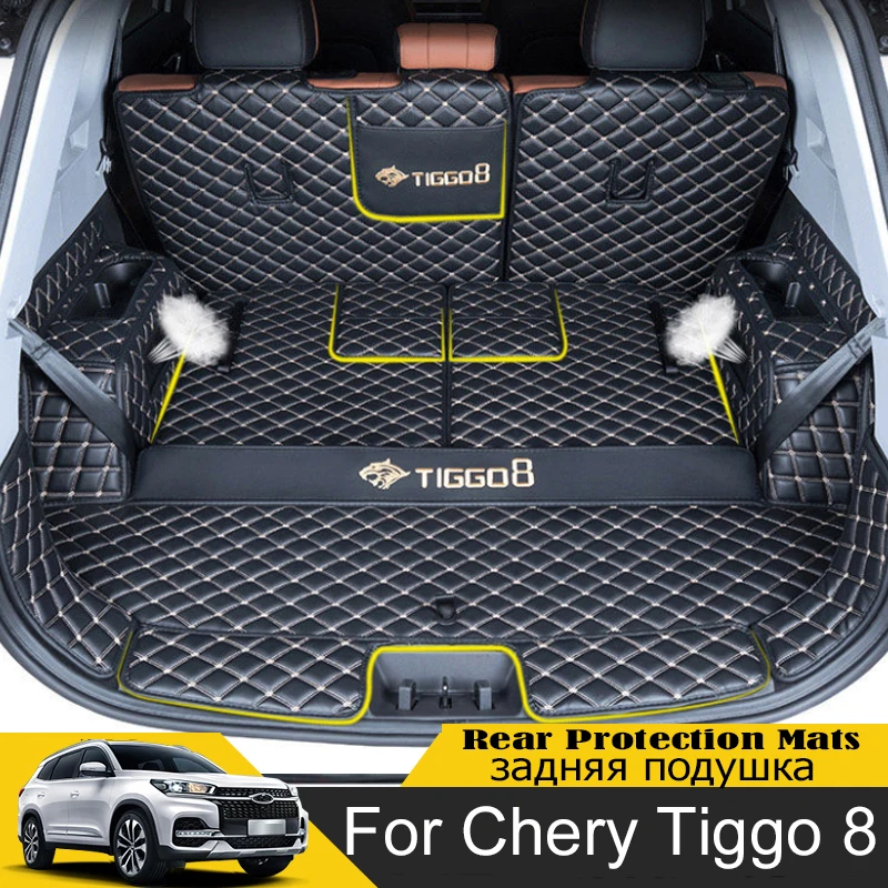 

Custom Trunk Mats For Chery Tiggo 8 2019 Leather Durable Cargo Liner Boot Carpets Rear Interior Decoration Accessories Cover