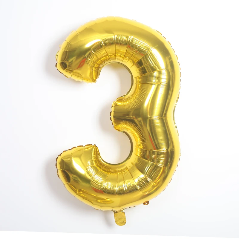 16 32 40 Inch Silver Gold Blue Pink Foil Number Balloons Digital Adult Birthday Wedding Party Decor Baby Shower kid toys balloon - view 2