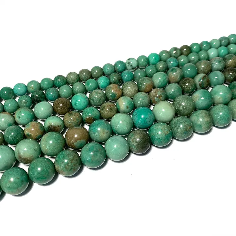 

New AAA 100% Natural Green Agate Loose Round Gem Stone Beads For Jewelry Making DIY Bracelet Necklace For Women 6/8/10MM 15''