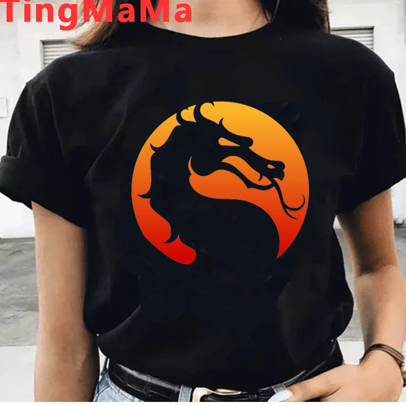 Hot Summer Tops Streetwear Mortal Kombat T Shirt Men Kawaii Harajuku Cartoon Graphic Tees Funny Hip Hop Unisex T-shirt Male