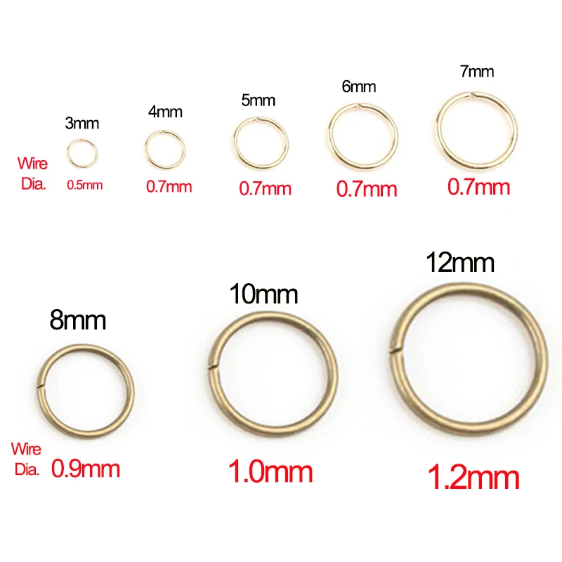 200pcs DIY Jewelry Findings Open Single Loops Jump Rings Split Ring for jewelry making Open Jump Rings Connectors Wholesale