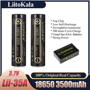 1-30pcs liitokala lii-35a 18650 3500mah 3.7V Li- 이온 충전식 배터리 10A 리튬 배터리 고급 배터리 플래싱 라이트 라이트 vaping 10 최고의 판매 DEKO 배터리 -11