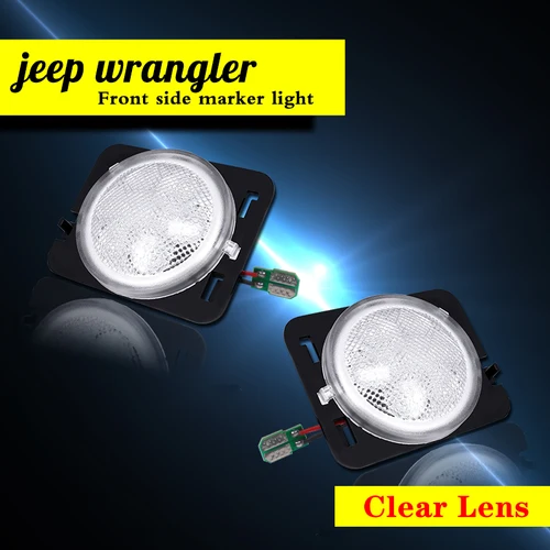 Imagen 2 del producto Luces LED de posición lateral iJDM ámbar y amarillo/lámparas acampanadas de guardabarros para Jeep Wrangler JK o JK 2007-2017 luces de señal de giro ilimitadas