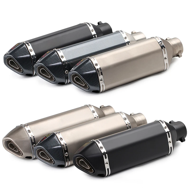 51/61mm Motorcycle exhaust muffler pipe carbon fiber without DB Killer escape moto accessories for kawasaki vulcan s 650 Kle500