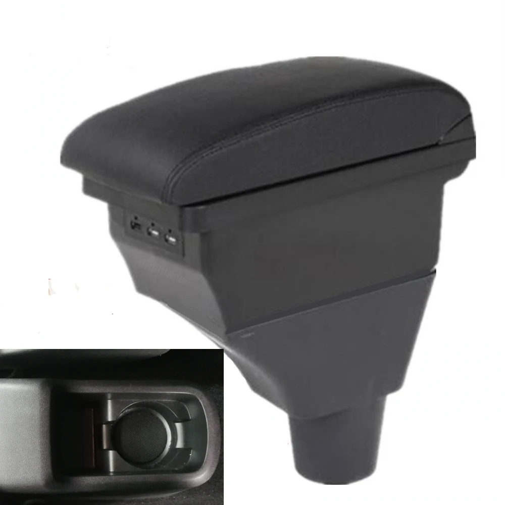 For Citroen C3 C4 Armrest Box Arm Elbow Rest Car Center Console Storage Case Modification Accessories with Cup Holder USB Port