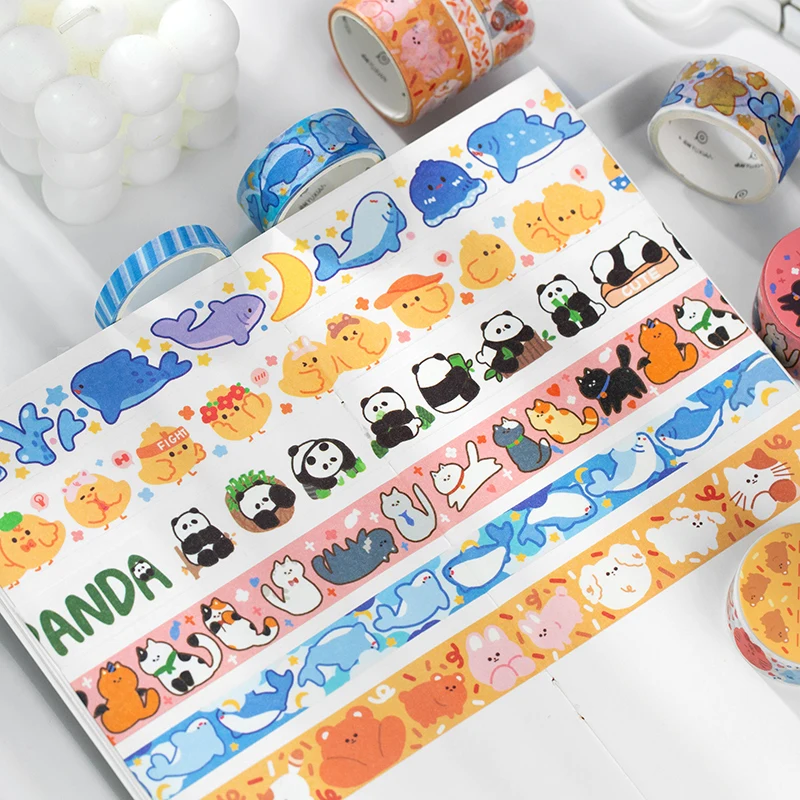 3 pcs/lot Animal group house series Decorative Adhesive Tape Masking Tape set Diy Scrapbooking Sticker Label Japanese Stationery