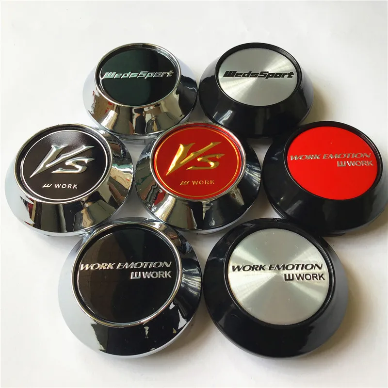 4Pcs 68mm For W WORK Wheel Center Hub Caps Car Styling Cover 45mm Emblem Badge Logo Auto Rims Cover Accessories