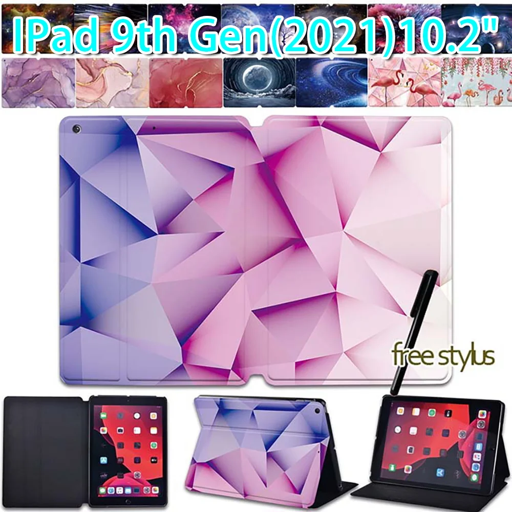 

Tablet Case for Apple IPad 10.2 inch 9th Generation 2021 Leather Flip Smart Case Stand Cover for ipad 9