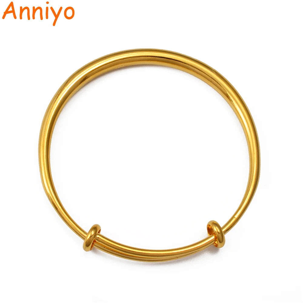 Anniyo Round Bangle Bracelet for Women Girls Africa Bracelet Jewelry Arabian,Dubai,Middle East Wedding Accessories #021307