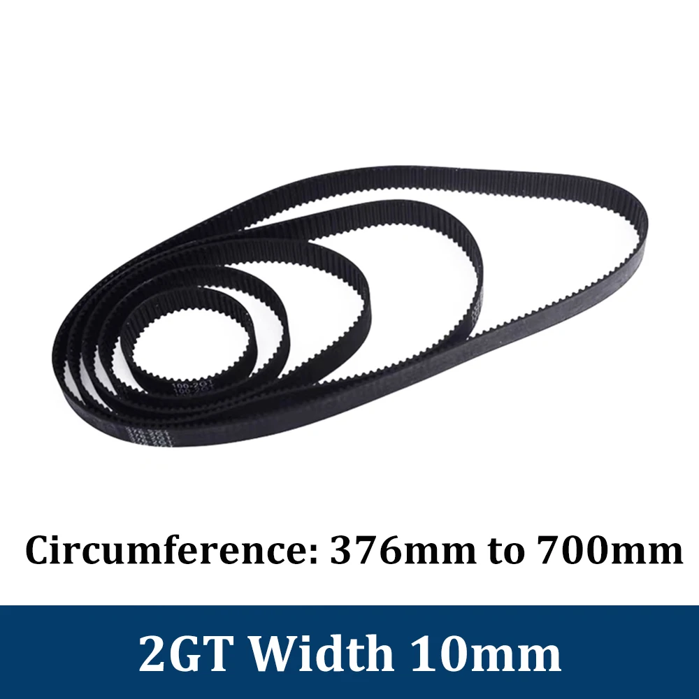 1pcs GT2 10mm Closed Loop Rubber Timing Belt 376 380 400 420 436 444 450 500 550 600 610 640 700mm 2GT  3D Printer Parts