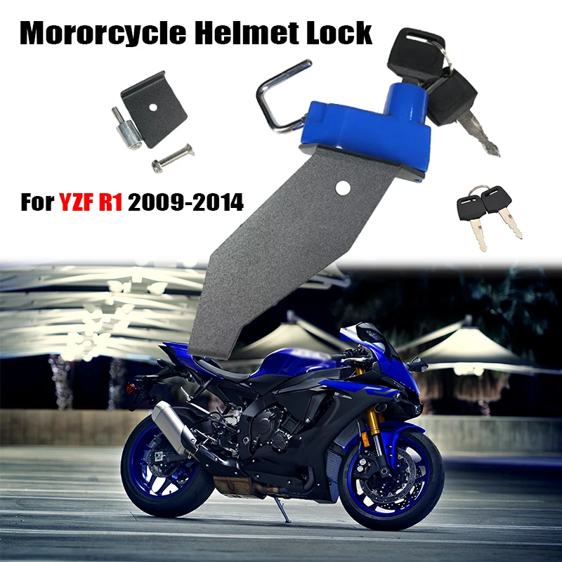 

For Yamaha R1 YZF-R1 YZFR1 YZF R1 2009 2010 2011 2012 2013 2014 Motorcycle Helmet Lock Anti-theft Security Aluminum Mount Hook