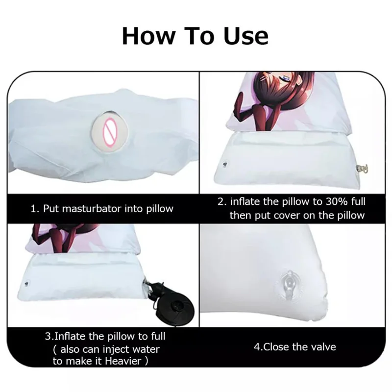 Anime Mens Masturbator Holder Sextoys for Male Inflatable Handfree Air Supportor for Hole Vagina Pocket Sex Pillow Furniture