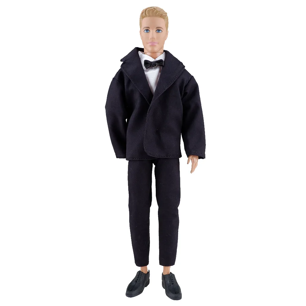 Roupas Ken Doll para Ken Doll, Roupas de casamento, Calças com Cravat, Acessórios de brinquedos, 1 conjunto