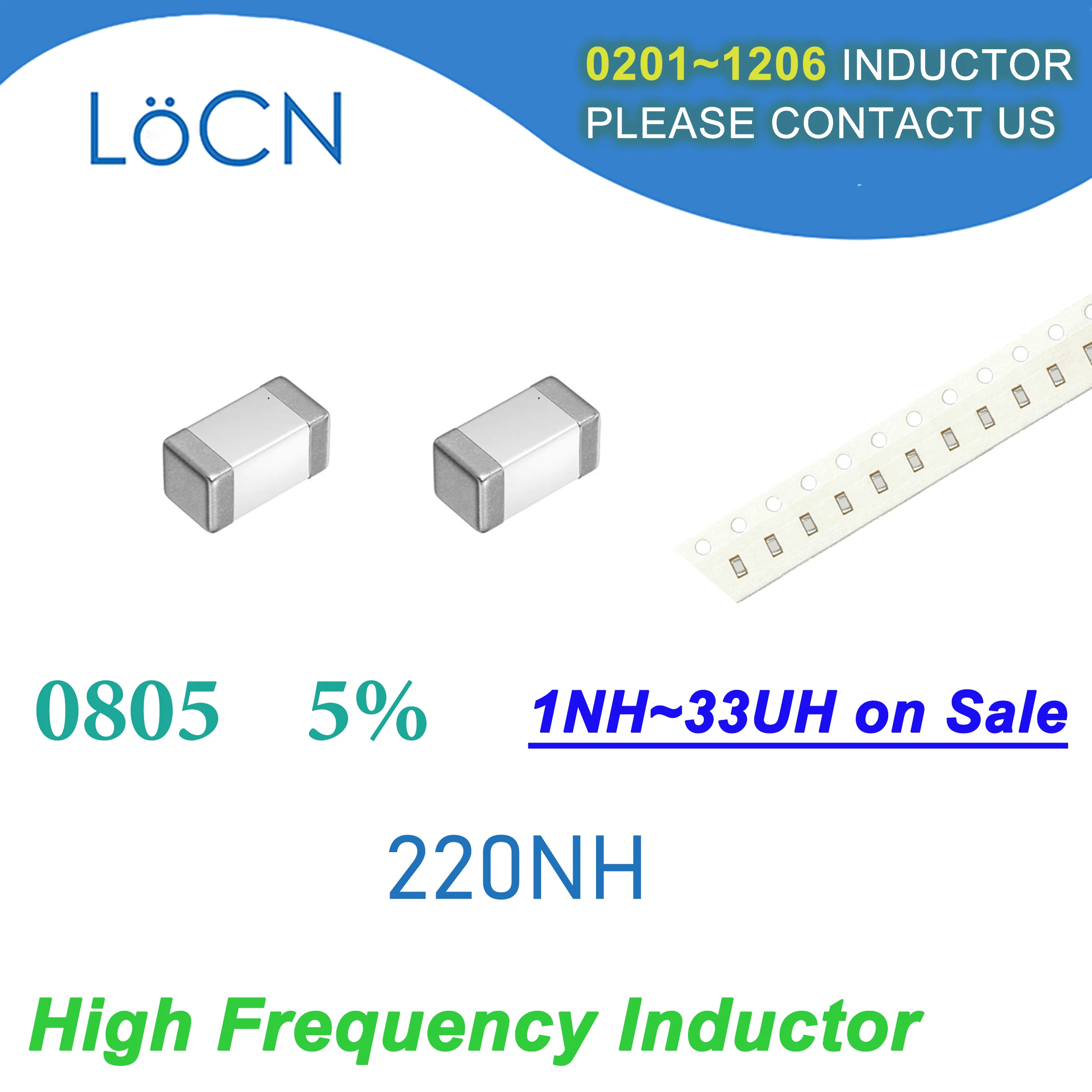 4000Pcs 0805 2012 5% SMD Chip Inductor 220NH Multilayer Ferrite Inductors High Frequency NH Value J High Quality