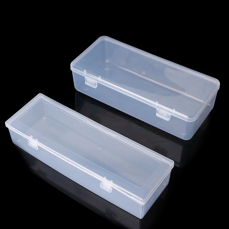 Rectangular Plastic Clear Storage Box Jewelry Container Case Bead Organizer Case