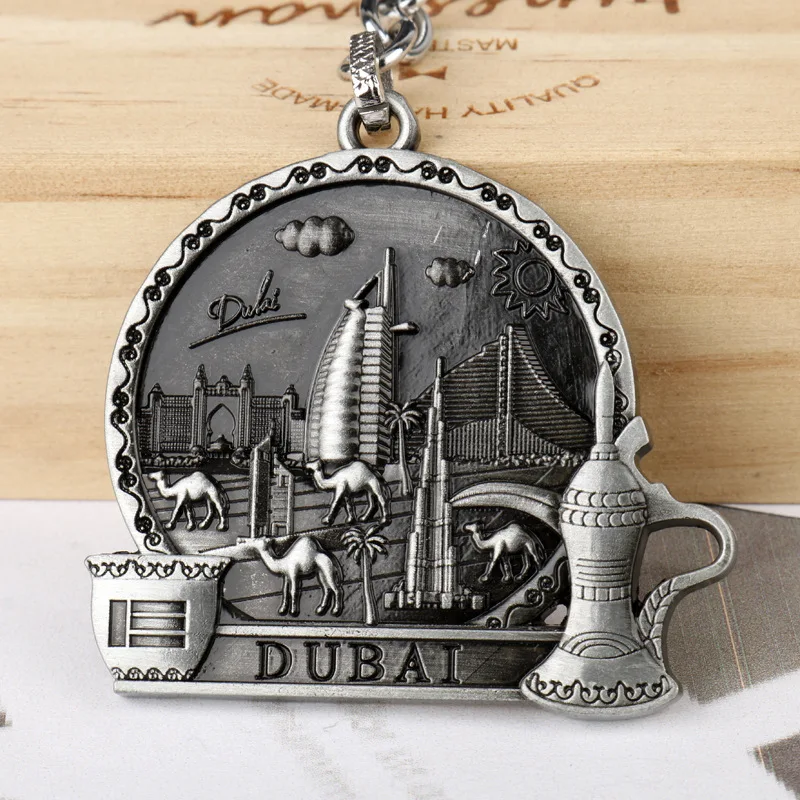 2018 Dubai tourism camel architecture Metal Keychain Keyring Cosplay Costume Accessory Pendants Collection Cool Gift