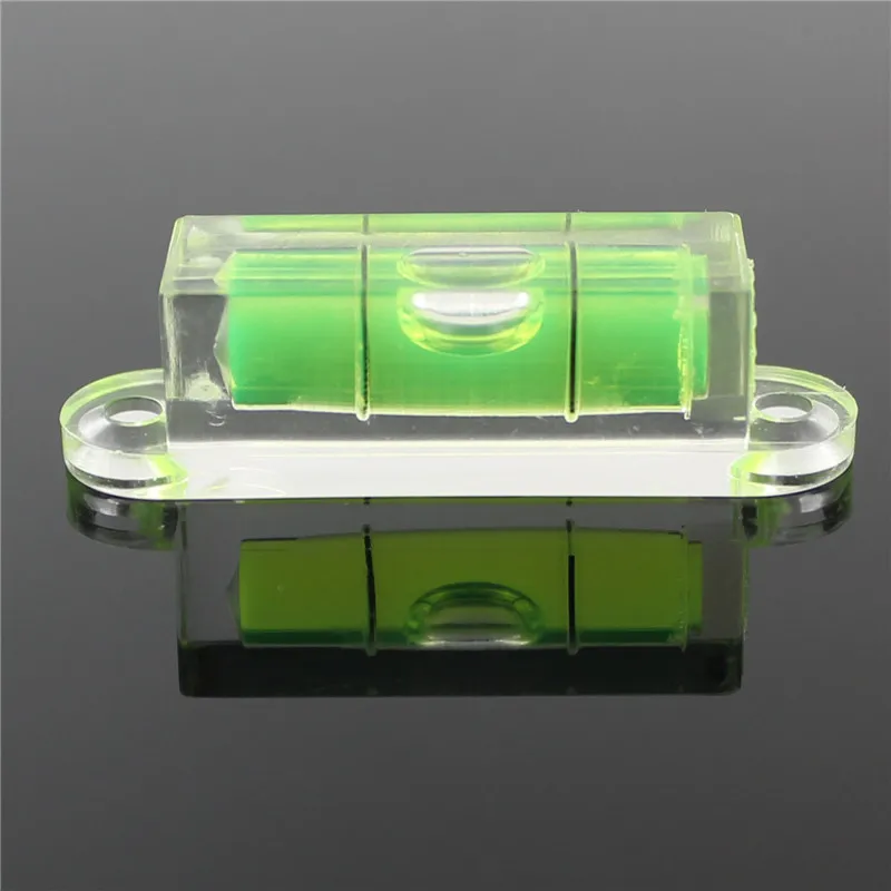 (10 Pieces/Lot) HACCURY Acrylic Square Level Bubble Mini Spirit Level Bubble Green Color with ears