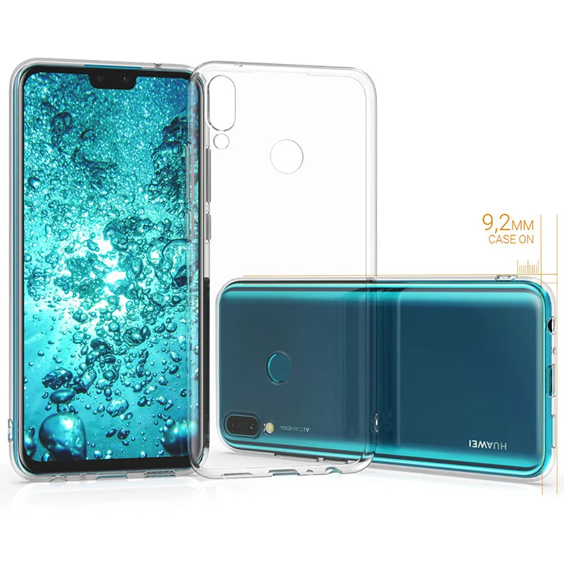 TPU Silicone Phone Back Cover for Huawei Y9 2019 Transparent Case 360 Protective Soft Clear Funda Y92019 Enjoy 9 Enjoy9 Plus Bag