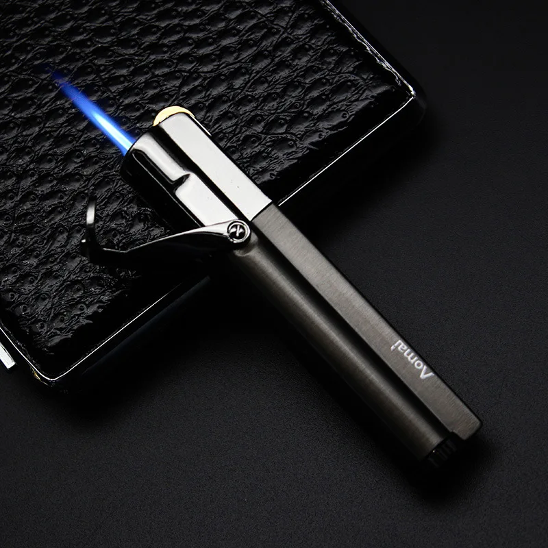 Cigar Jet Torch Lighter Flame Adjustable Grinding Wheel Inflatable Lighters for Cigarette Kitchen