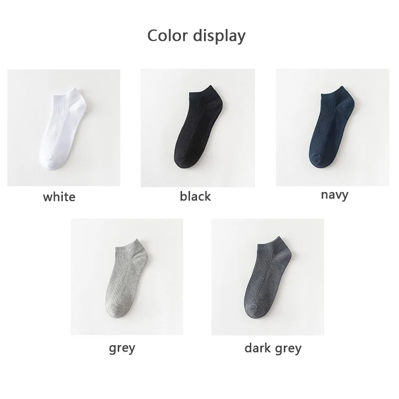 High Quality 5 Pairs/lot Cotton Men's Socks Breathable Striped Comfortable Black Business Solid color Male Socks New