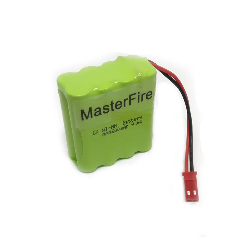 4pcs/lot MasterFire 8x AAA 9.6V 800mAh Ni-MH Battery Rechargeable NiMH Batteries Pack with JST Plug for RC Cars Boats Toys