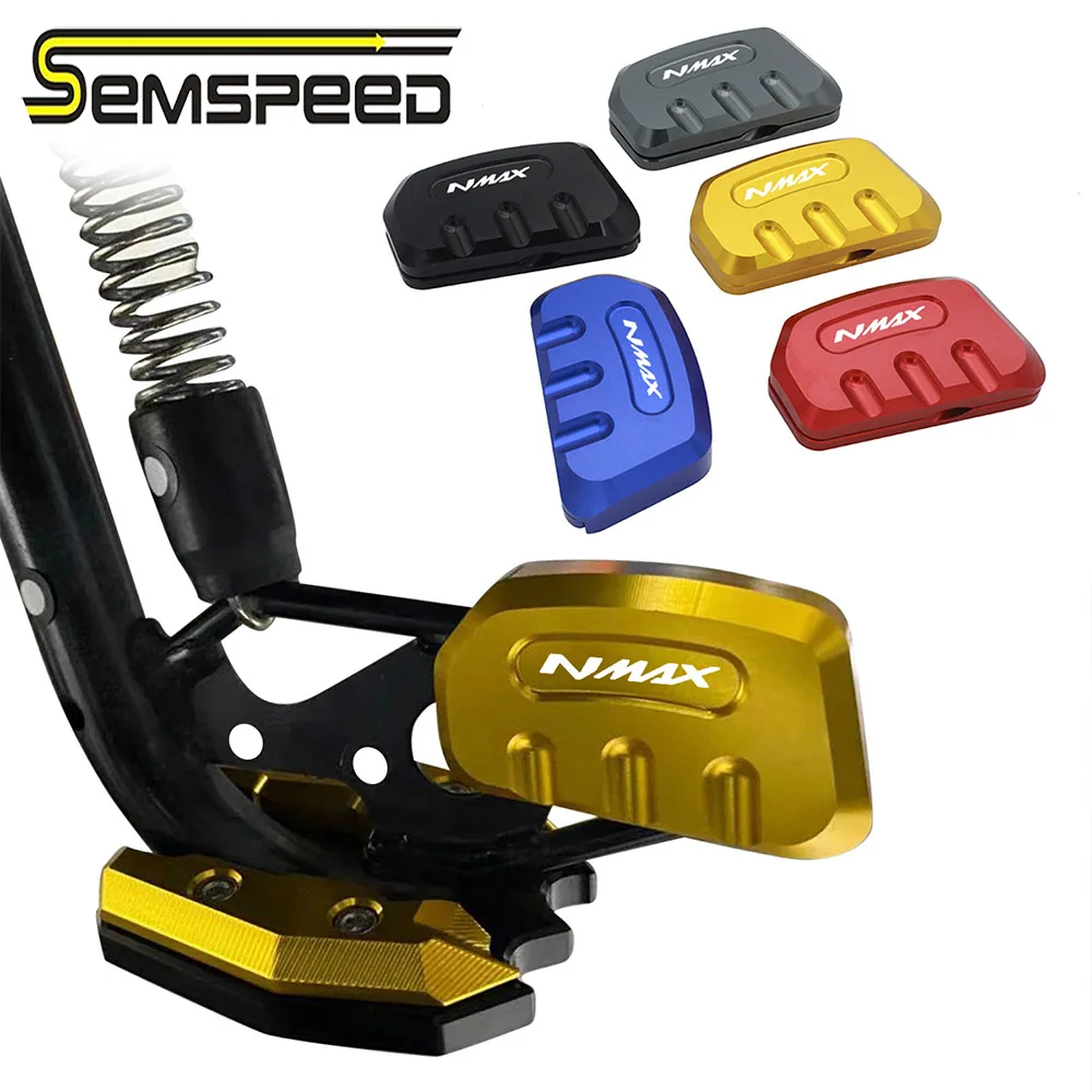 

Semspeed NMAX with Logo Motorcycle Kickstand Foot Support Plate Side Stand Extension Pad Yamaha Newest NMAX150 NMAX125 2020 2021