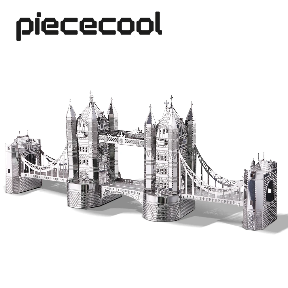 Piececool 3D Metal Puzzle -London Tower Bridge Jigsaw Toy ,Model Building Kits Christmas and Birthday Gifts for Adults