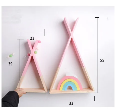 Nordic Kindergarten Holz X Hängende Lagerung Rack Für Kinder Zimmer Dekor Notwendigkeit Montieren selbst Kinderzimmer Decor Baby Aufkleber