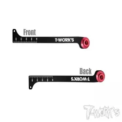 TWORKS CNC 1/8 Buggy Shock Corsa e misuratore di rimbalzo Regola di misurazione della lunghezza della sospensione per 1/8 GT Buggy Tuggy fuoristrada RC tool