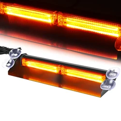 Amber COB LED Car Flashing Light Vehicle Windscreen Sucker installation Strobe Warning Lights Police Emergency Flasher Lamp