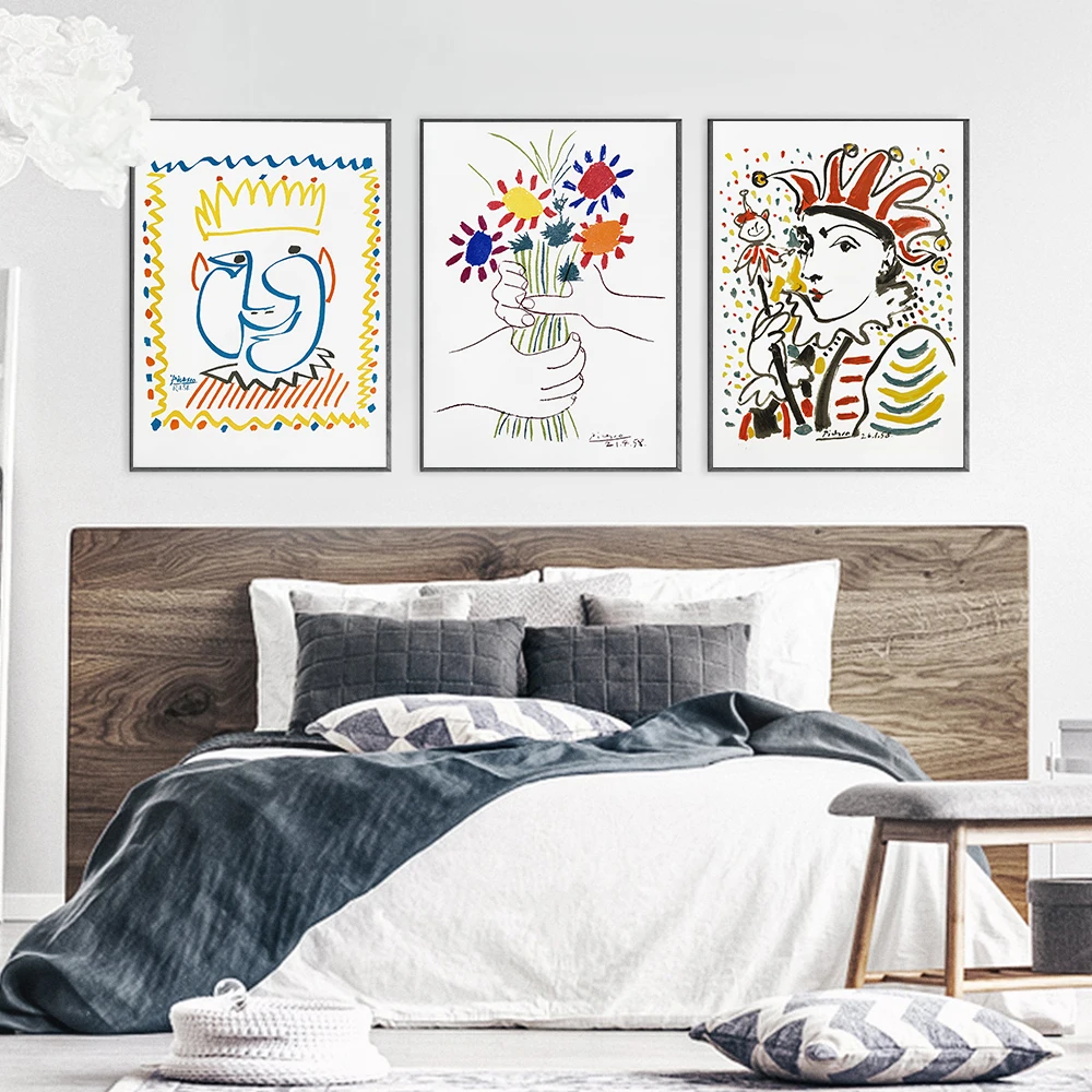 Abstract Vintage Painting Pablo Picasso Exhibition Canvas Posters and Prints Museum Modern Gallery Wall Art Picture Home Decor
