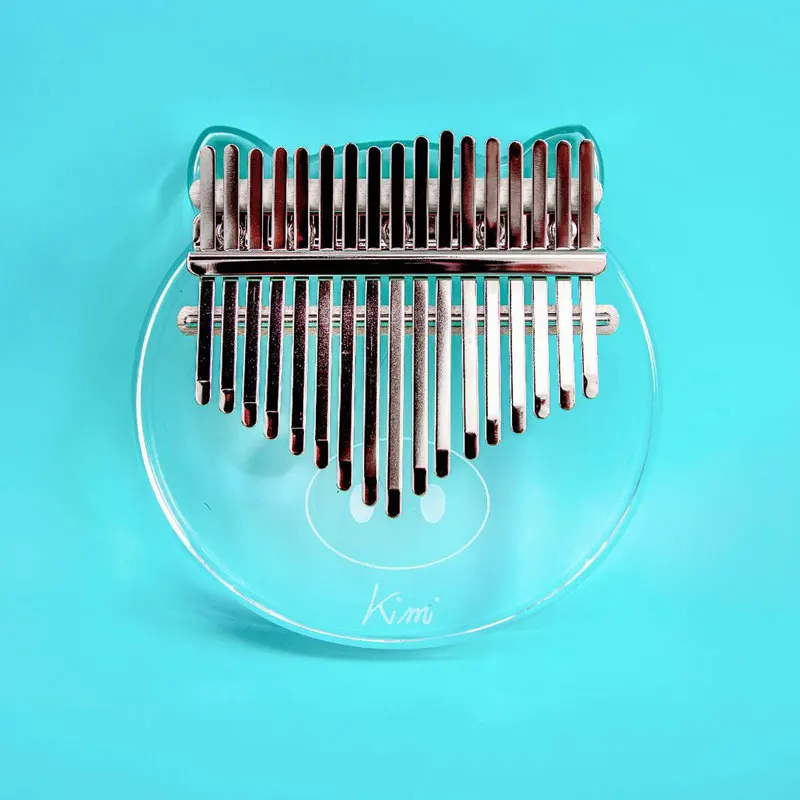 Kimi 17 Keys Kalimba bag Crystal Transparent Pig acrylic Xylophone Keyboard vibraphone Children Thumb piano Musical instruments