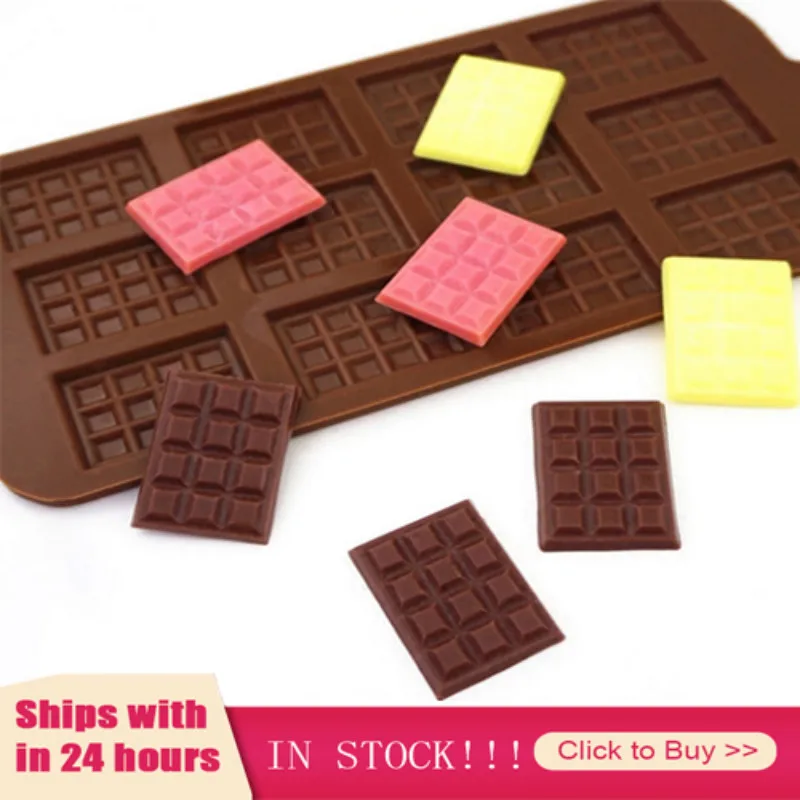 2PC Silicone Mold Chocolate Mould for Fondant Patisserie Candy Bar Mould Cake Decoration Kitchen Baking Accessorie