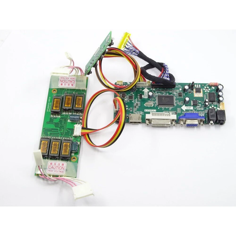 Placa controladora de señal LVDS VGA para LM201W01, 30pin, 1680x1050, 6 lámparas, Panel de pantalla, DVI, HDMI, compatible