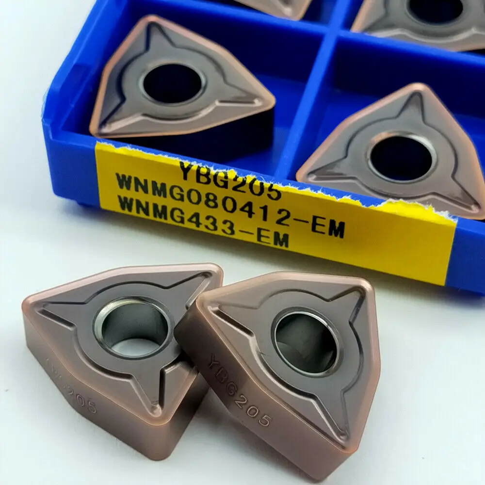 WNMG080412-EM YBG205คุณภาพสูงสำหรับสแตนเลส
