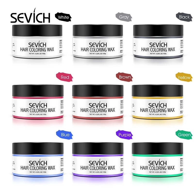 Hot Sale Sevich Hair coloring wax temporary hair dye blue Red Pink Green grandma Gray color hair colors cream Styling Products