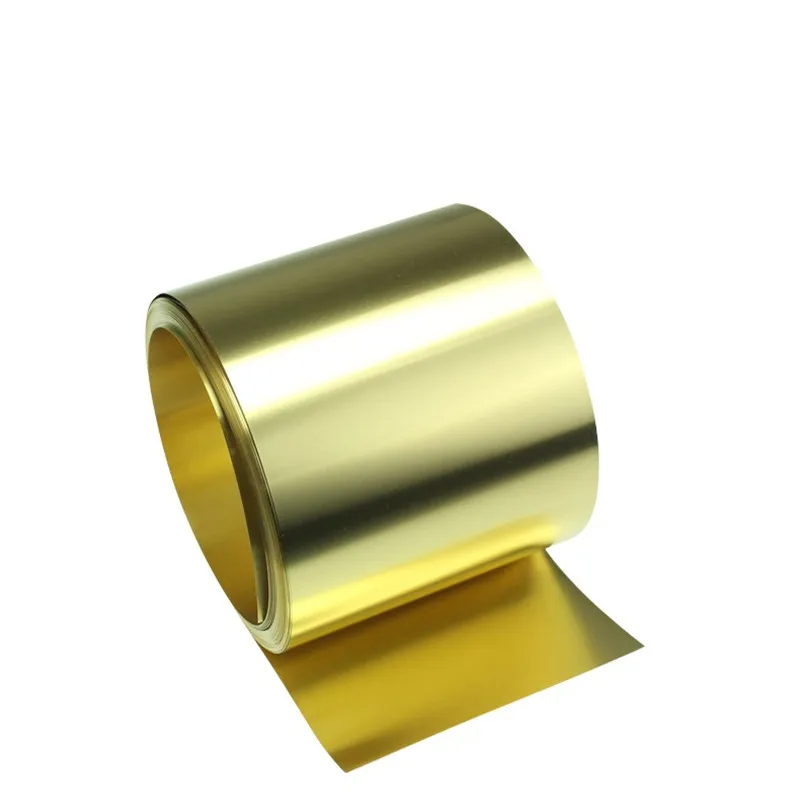 1Meter/Roll Thin Brass Sheet Strip Gold Film High Purity Brass Foil Plate H62 DIY Material Brass Strip Brass Sheet