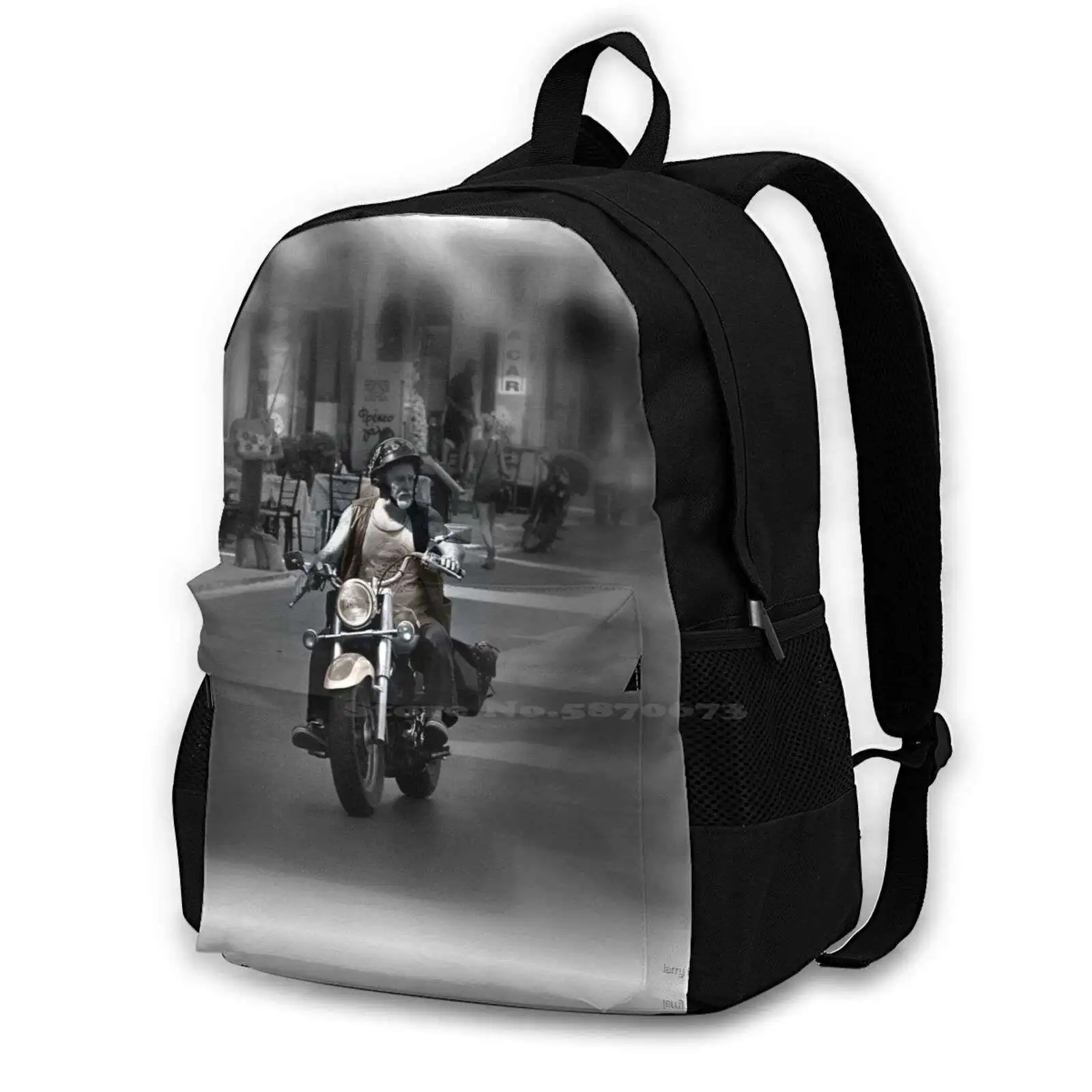 

Easy Rider Hot Sale Schoolbag Backpack Fashion Bags Motorcycle Black White Canon 60D