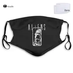 Aliens Distressed Men's Face Mask Filter Pocket Cloth Reusable Washable