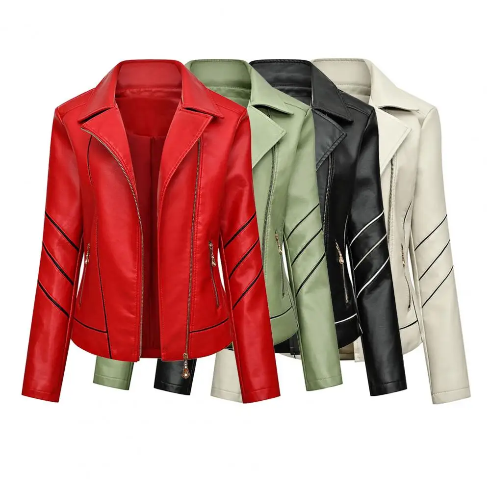 Stylish Women Jacket Cool Wear Resistant All Match Women Coat  Lady Coat    Biker Jacket