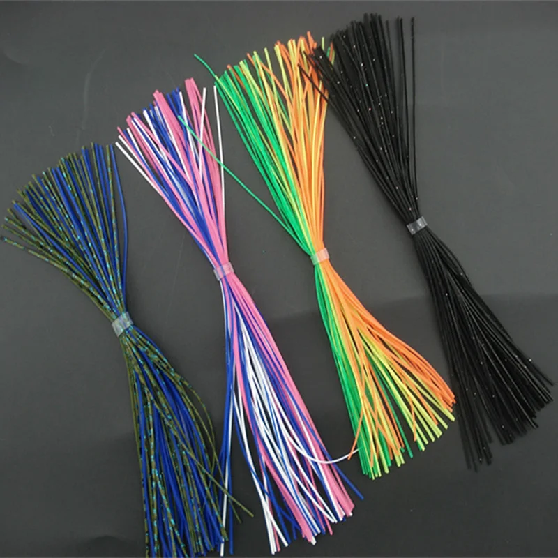 6 Bundles/Bag multiple colour Silicone Skirts for Spinner bait Rubber Jig Lures Squid Snapper Jigging Fishing Lure Accessories view 6