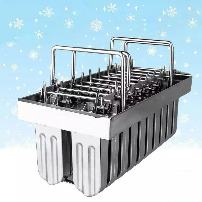 Stainless steel ice cream mould Popsicle mold Commercial Popsicle mold model 20 grid popsicle bucket making machine