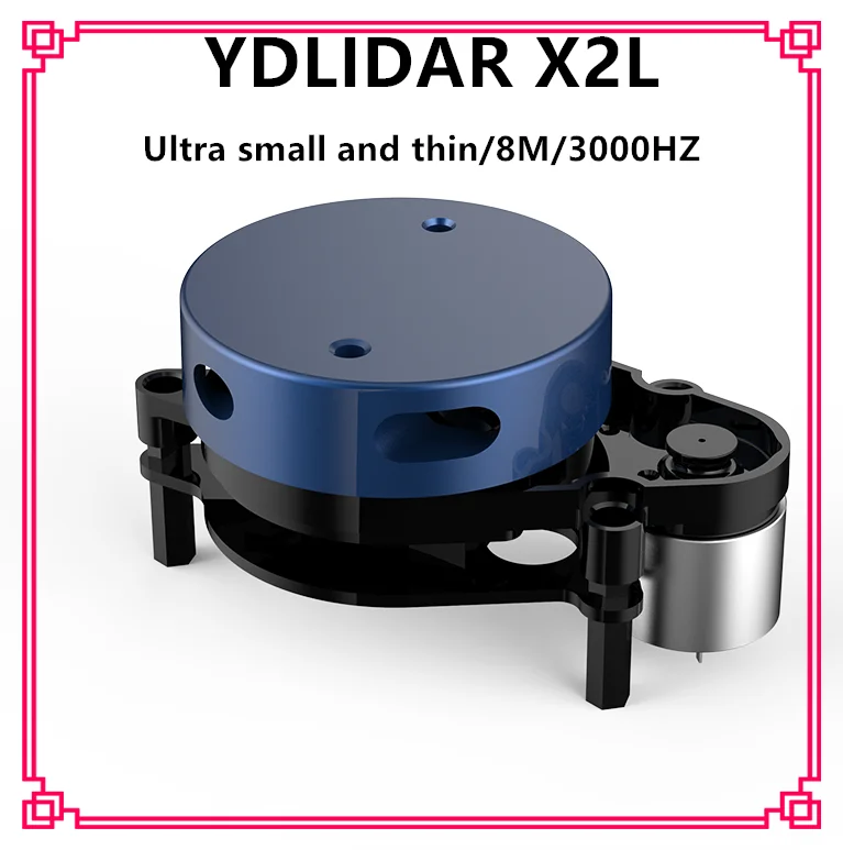 360 degree YDLIDAR X2L 8M radius measurement range 3000Hz ranging frequency 7Hz scanning frequency Optical magnetic technology