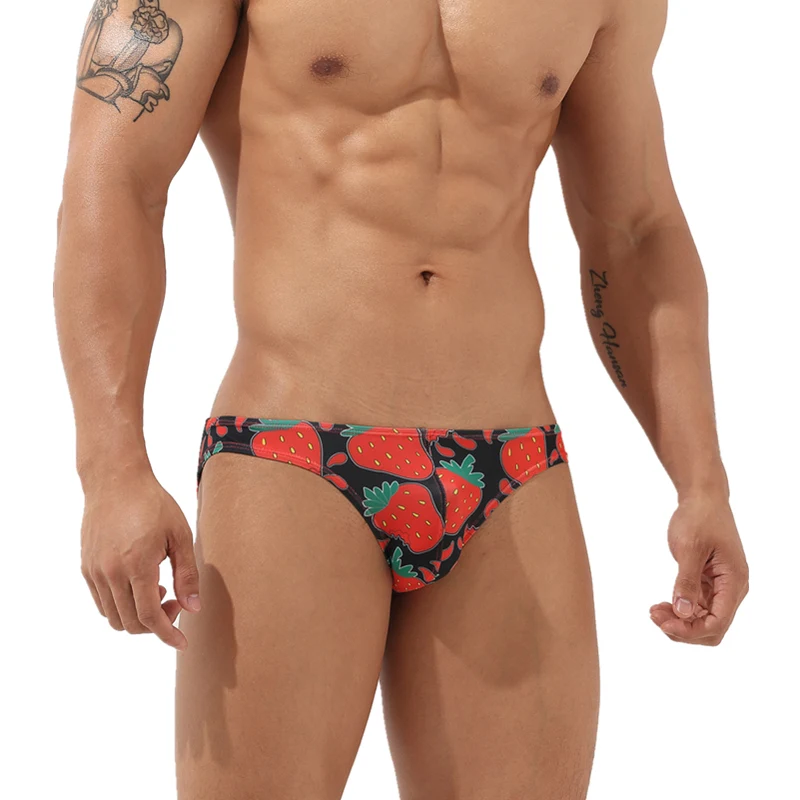 SEOBEAN-bragas estampadas para hombre, ropa interior Sexy, Bikini, a la moda