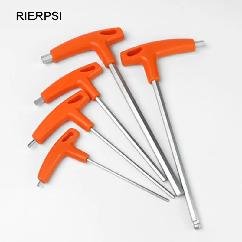 1/4/8PCS Flat/Ball Head Hex Key Allen Wrench Hand Tool T-Handle Hex Key Wrench Ball End Allen Hex Key Wrench Spanner