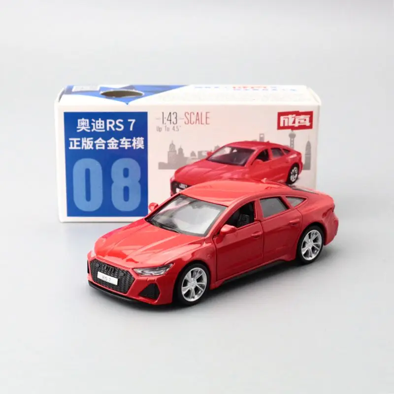 1/43 Audi RS7 Super Sport Toy Car Model For Children Diecast Metal Vehicle Miniature Pull Back Collection Gift Boys Match Box